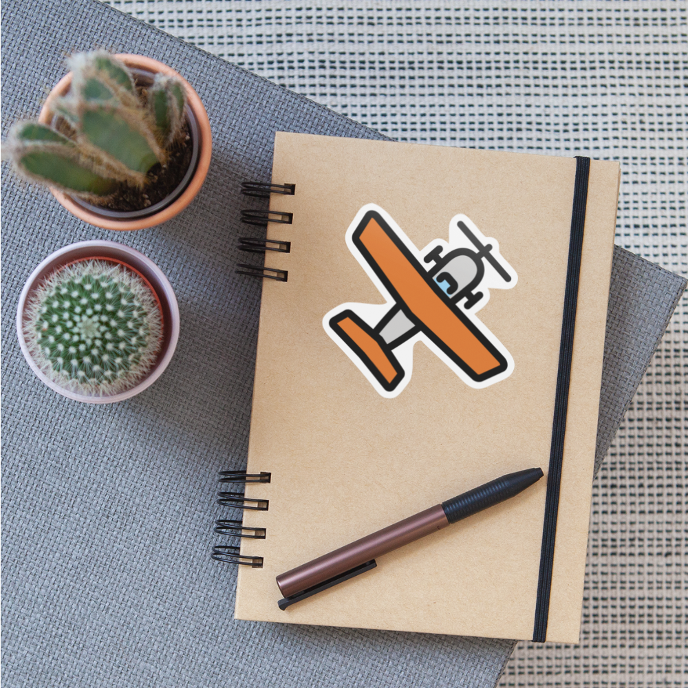 Small Airplane Moji Sticker - Emoji.Express - white matte