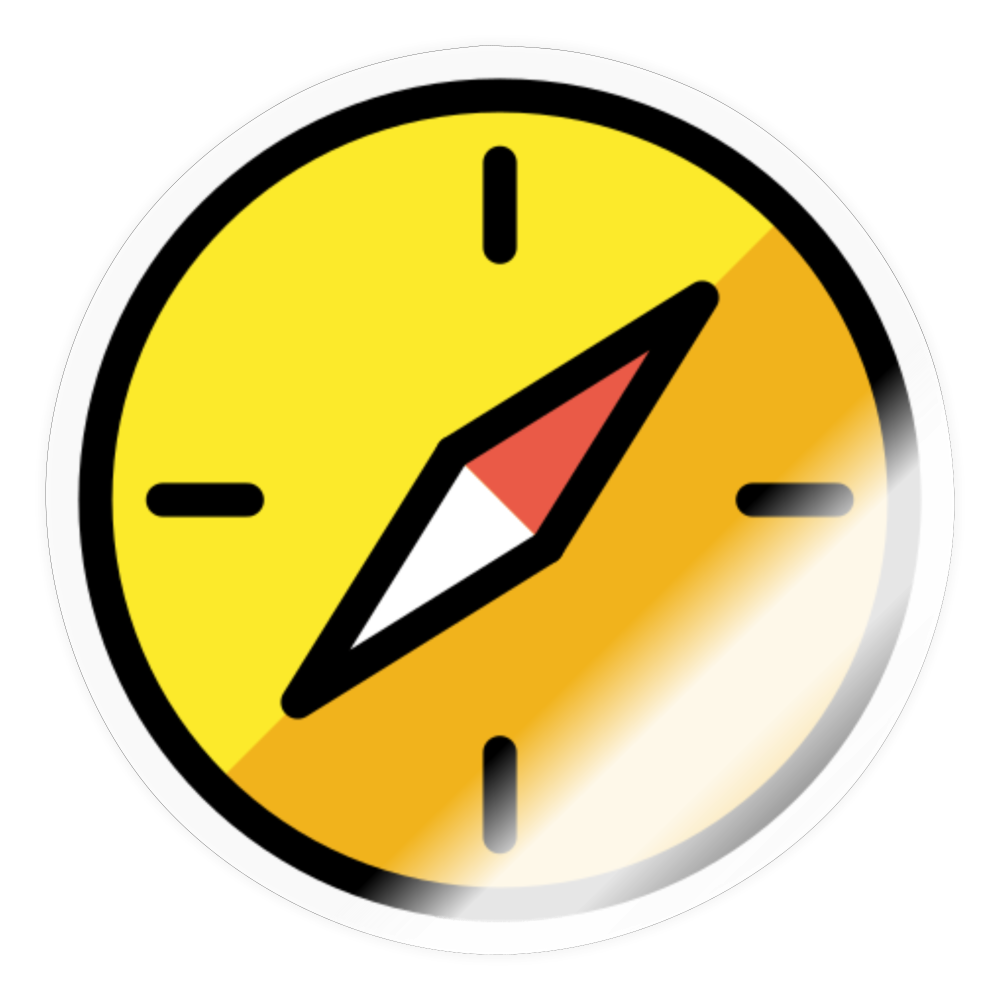Compass Moji Sticker - Emoji.Express - transparent glossy