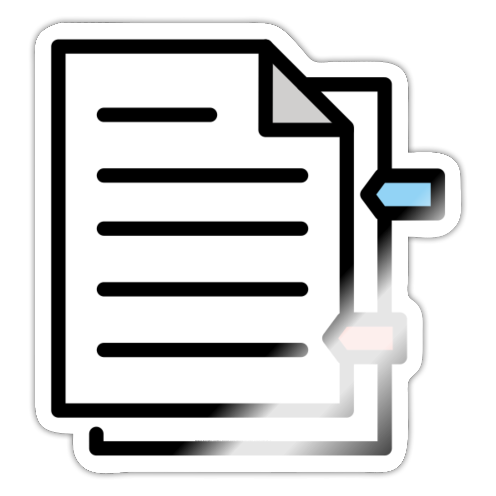 Bookmark Tabs Moji Sticker - Emoji.Express - white glossy