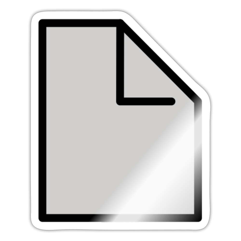 Page Facing Up Moji Sticker - Emoji.Express - white glossy
