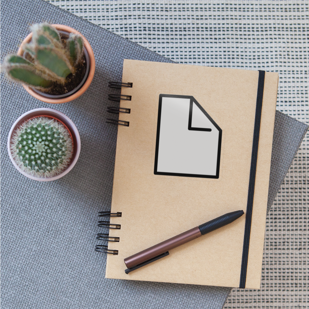 Page Facing Up Moji Sticker - Emoji.Express - transparent glossy