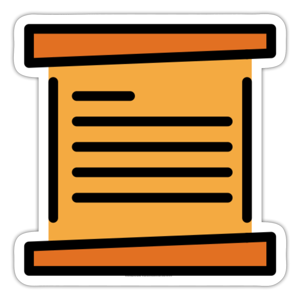 Scroll Moji Sticker - Emoji.Express - white matte