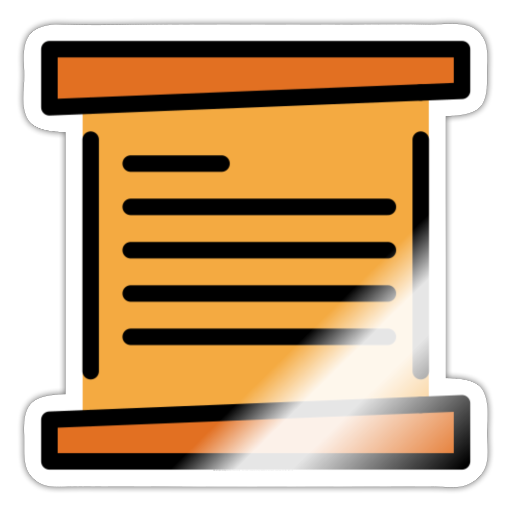 Scroll Moji Sticker - Emoji.Express - white glossy
