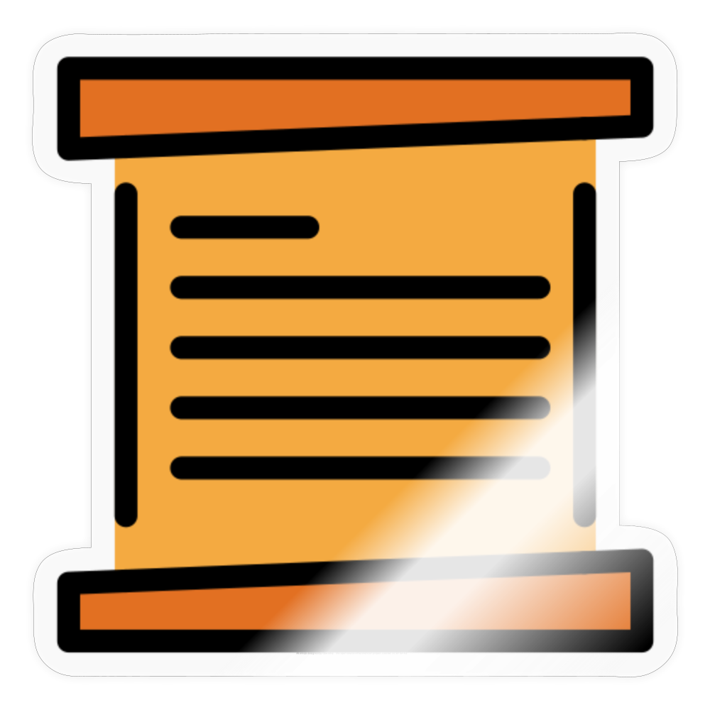 Scroll Moji Sticker - Emoji.Express - transparent glossy
