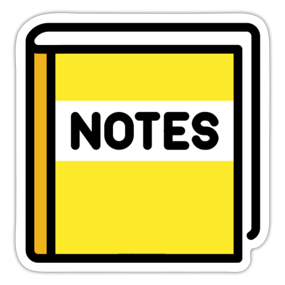 Notebook with Decorative Cover Moji Sticker - Emoji.Express - white matte