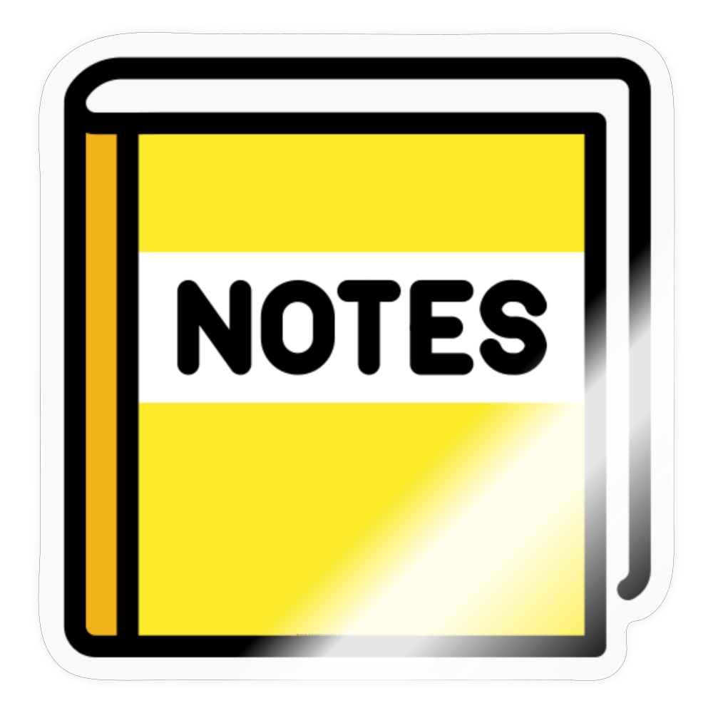 Notebook with Decorative Cover Moji Sticker - Emoji.Express - transparent glossy