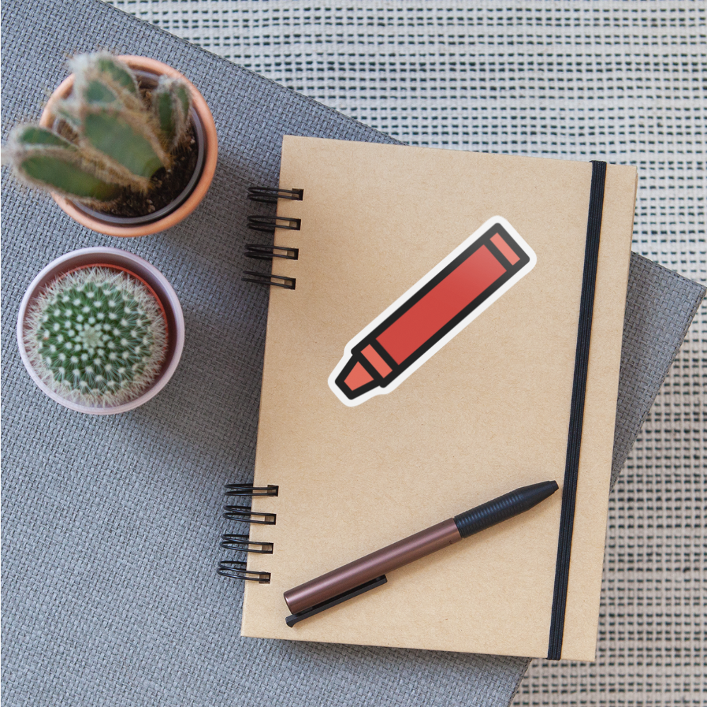 Crayon Moji Sticker - Emoji.Express - white matte