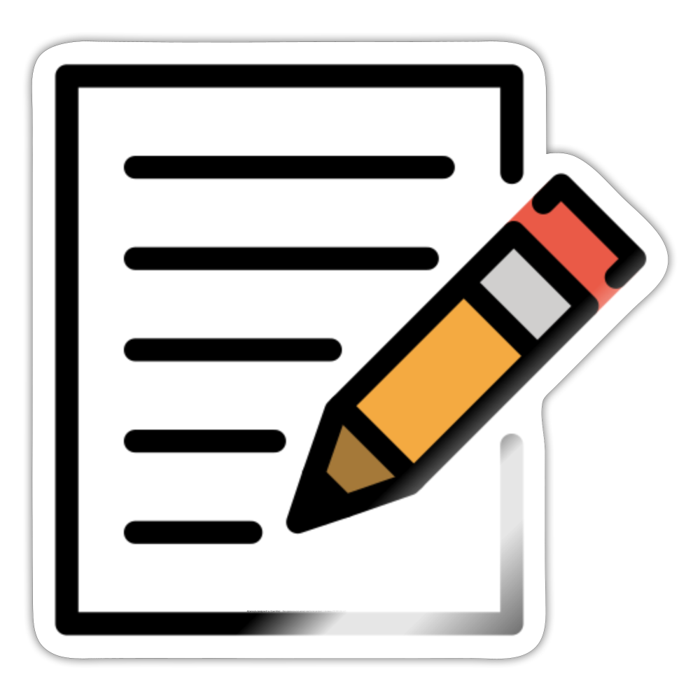 Memo Moji Sticker - Emoji.Express - white glossy
