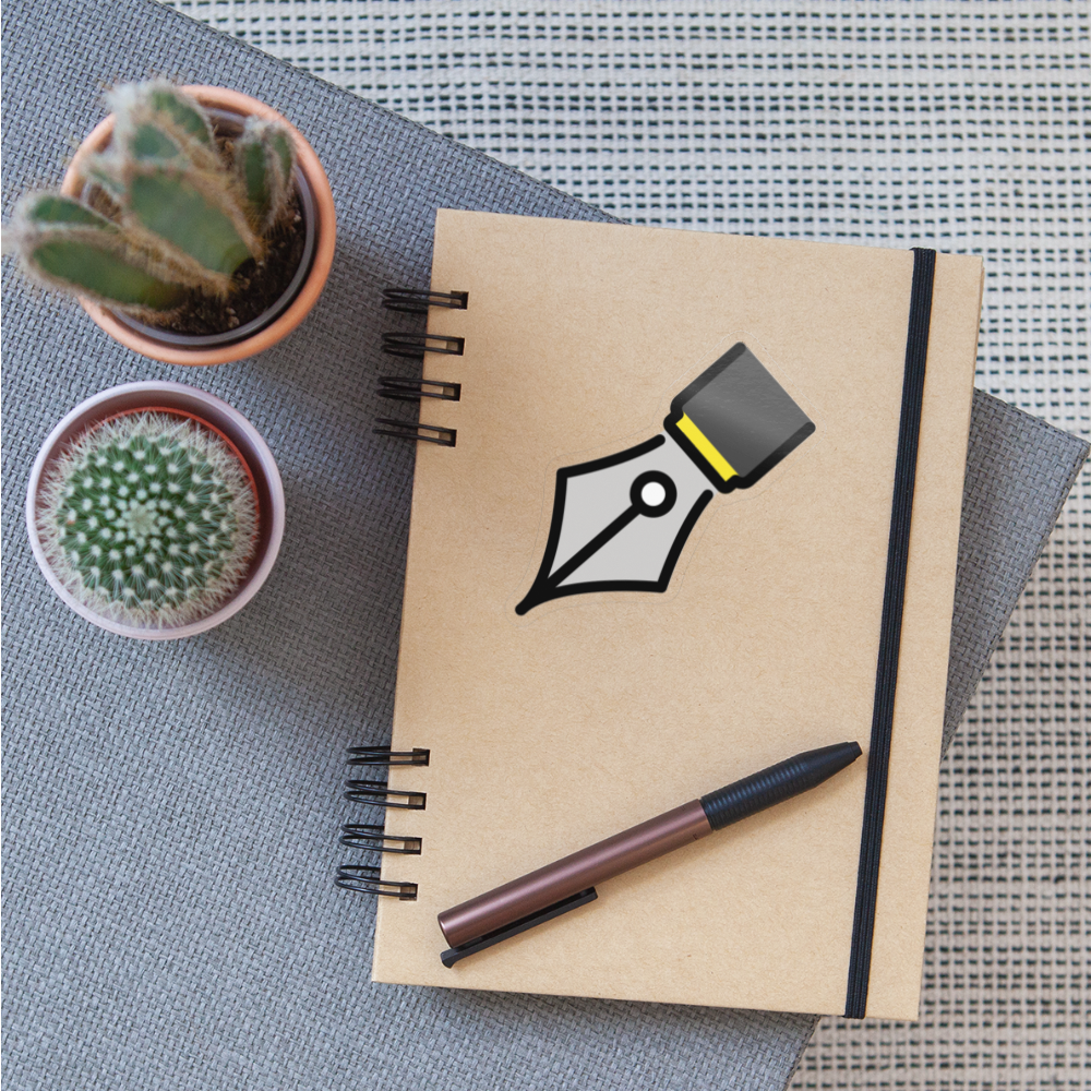 Black Nib Moji Sticker - Emoji.Express - transparent glossy
