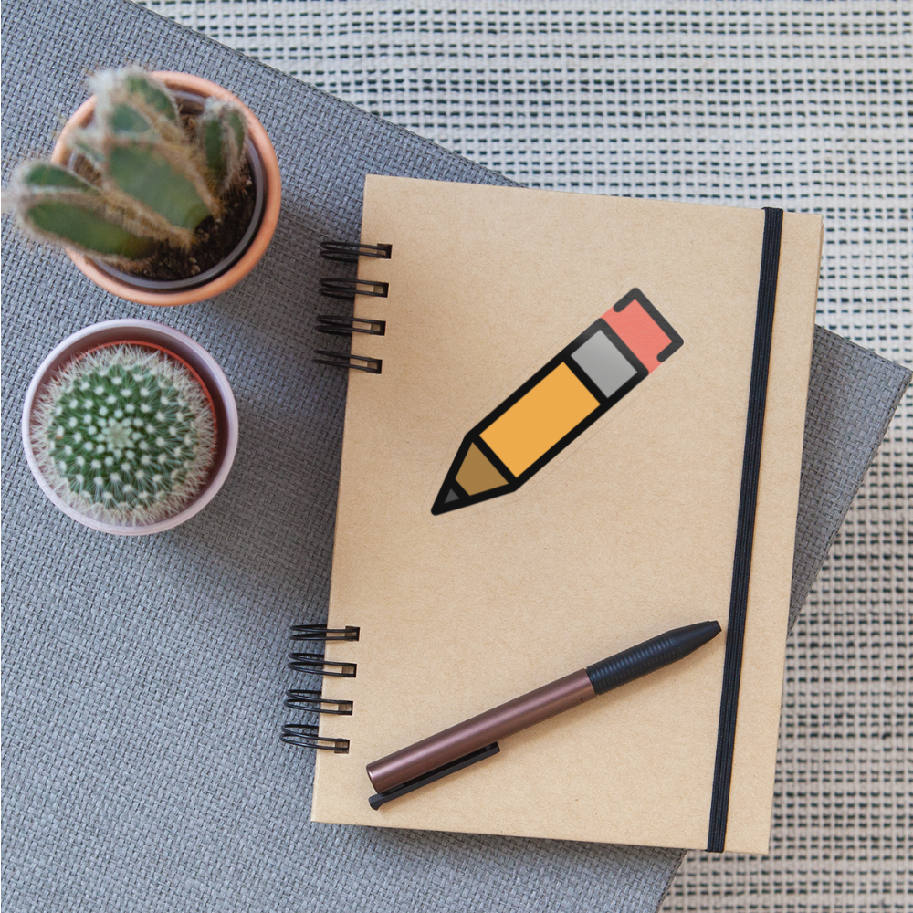 Pencil Moji Sticker - Emoji.Express - transparent glossy