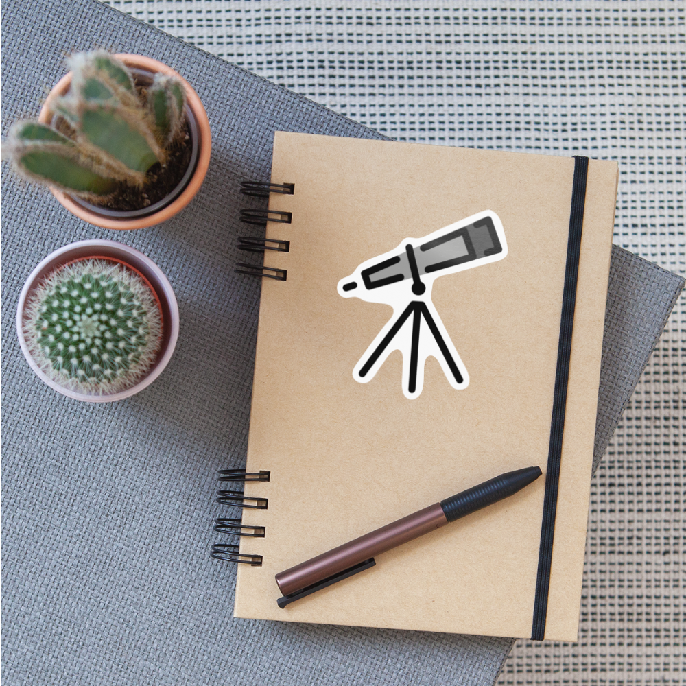 Telescope Moji Sticker - Emoji.Express - white glossy