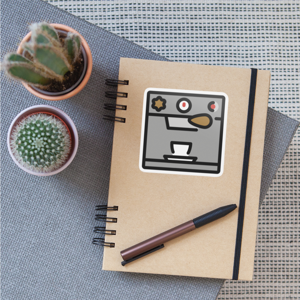 Espresso Machine Moji Sticker - Emoji.Express - white matte