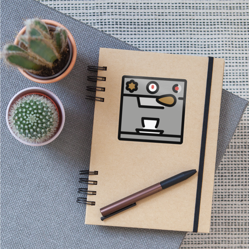 Espresso Machine Moji Sticker - Emoji.Express - transparent glossy