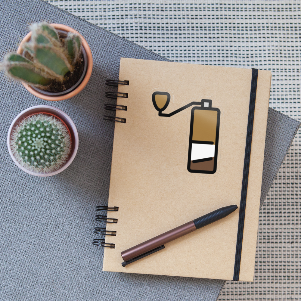 Coffee Grinder Moji Sticker - Emoji.Express - transparent glossy