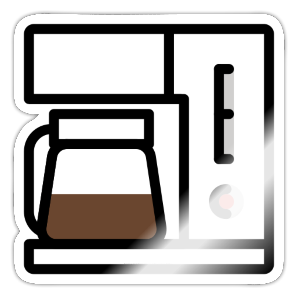 Drip Coffee Maker Moji Sticker - Emoji.Express - white glossy