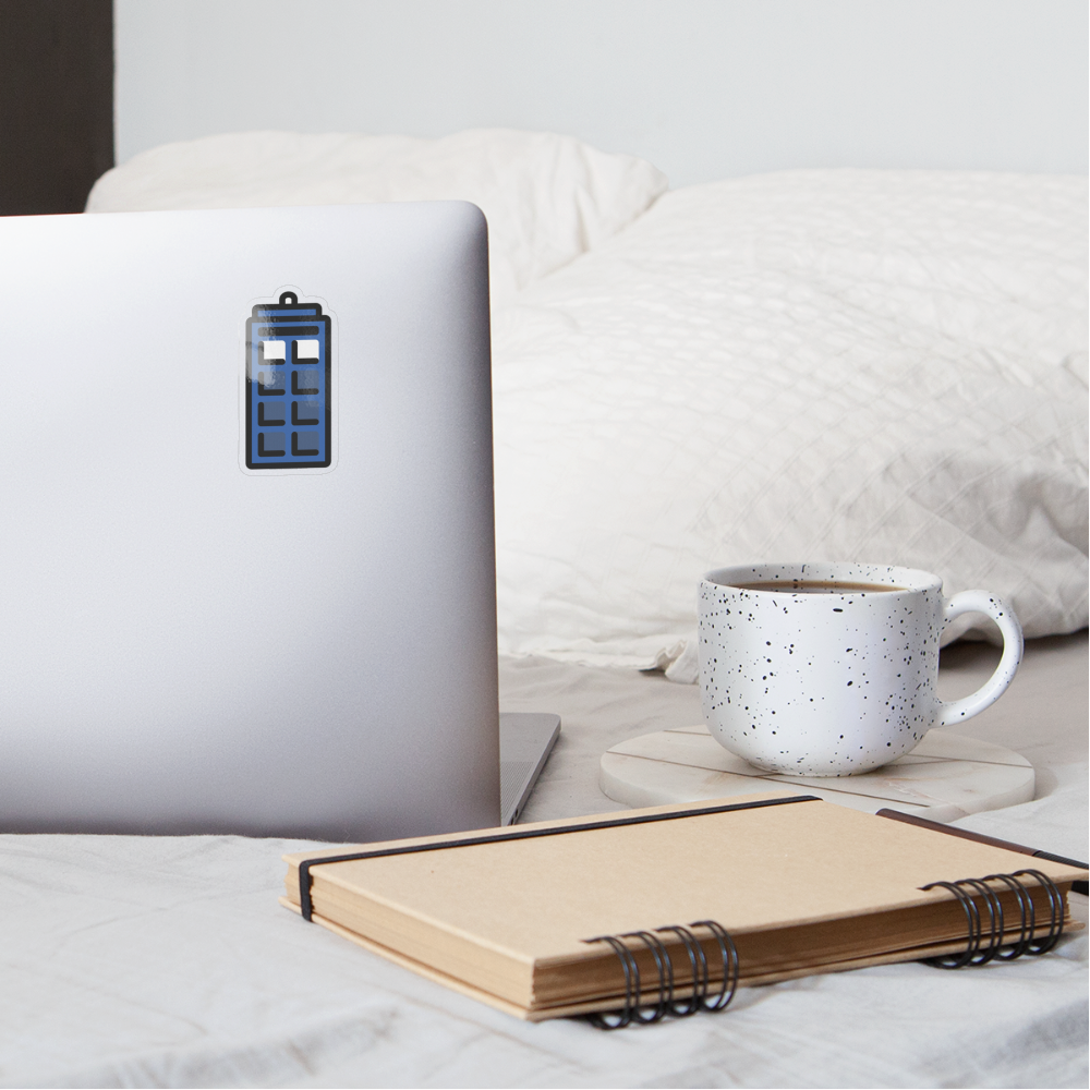 Tardis Moji Sticker - Emoji.Express - transparent glossy