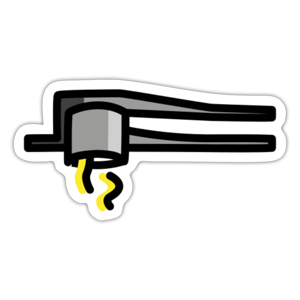 Spätzlepresse Moji Sticker - Emoji.Express - white matte