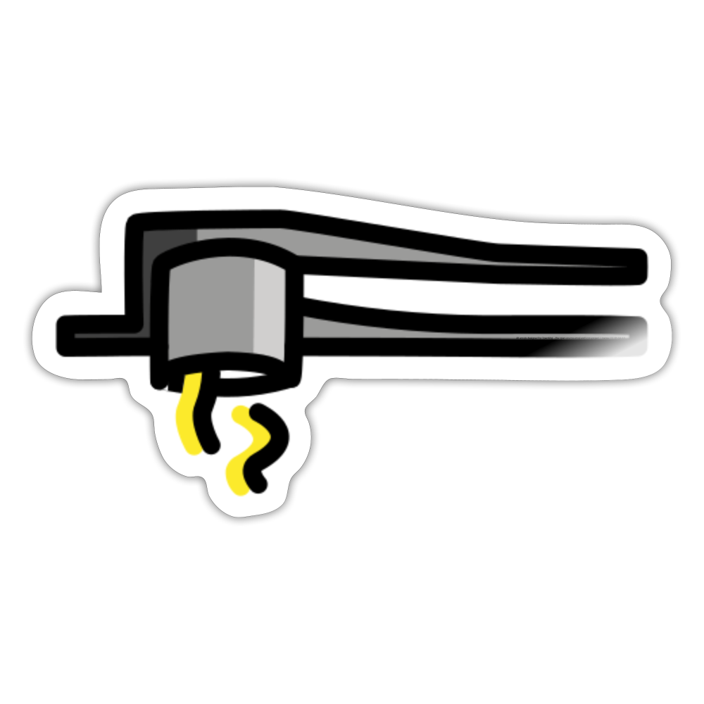 Spätzlepresse Moji Sticker - Emoji.Express - white glossy