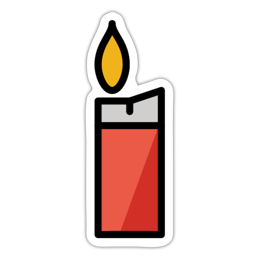 Lighter Moji Sticker - Emoji.Express - white matte