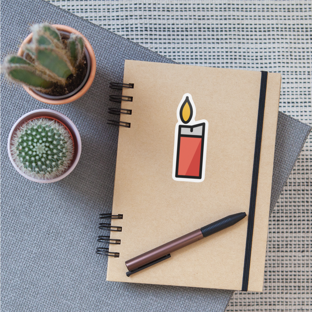 Lighter Moji Sticker - Emoji.Express - white matte