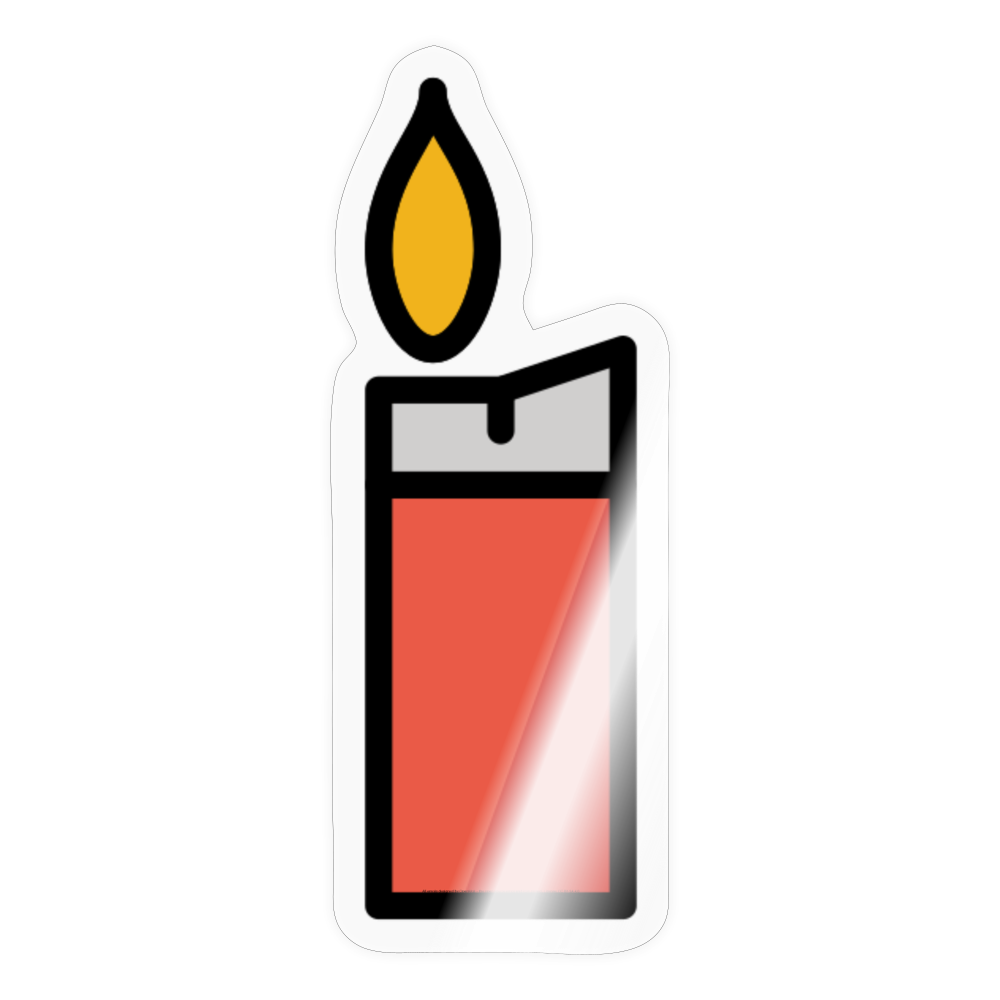 Lighter Moji Sticker - Emoji.Express - transparent glossy