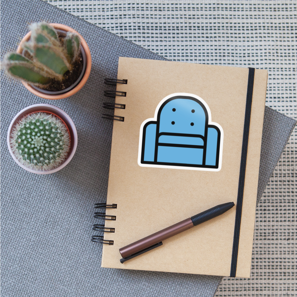 Armchair Moji Sticker - Emoji.Express - white glossy