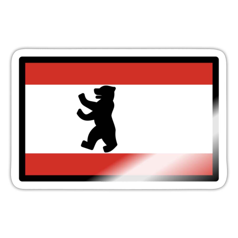 Berlin Flag Moji Sticker - Emoji.Express - white glossy