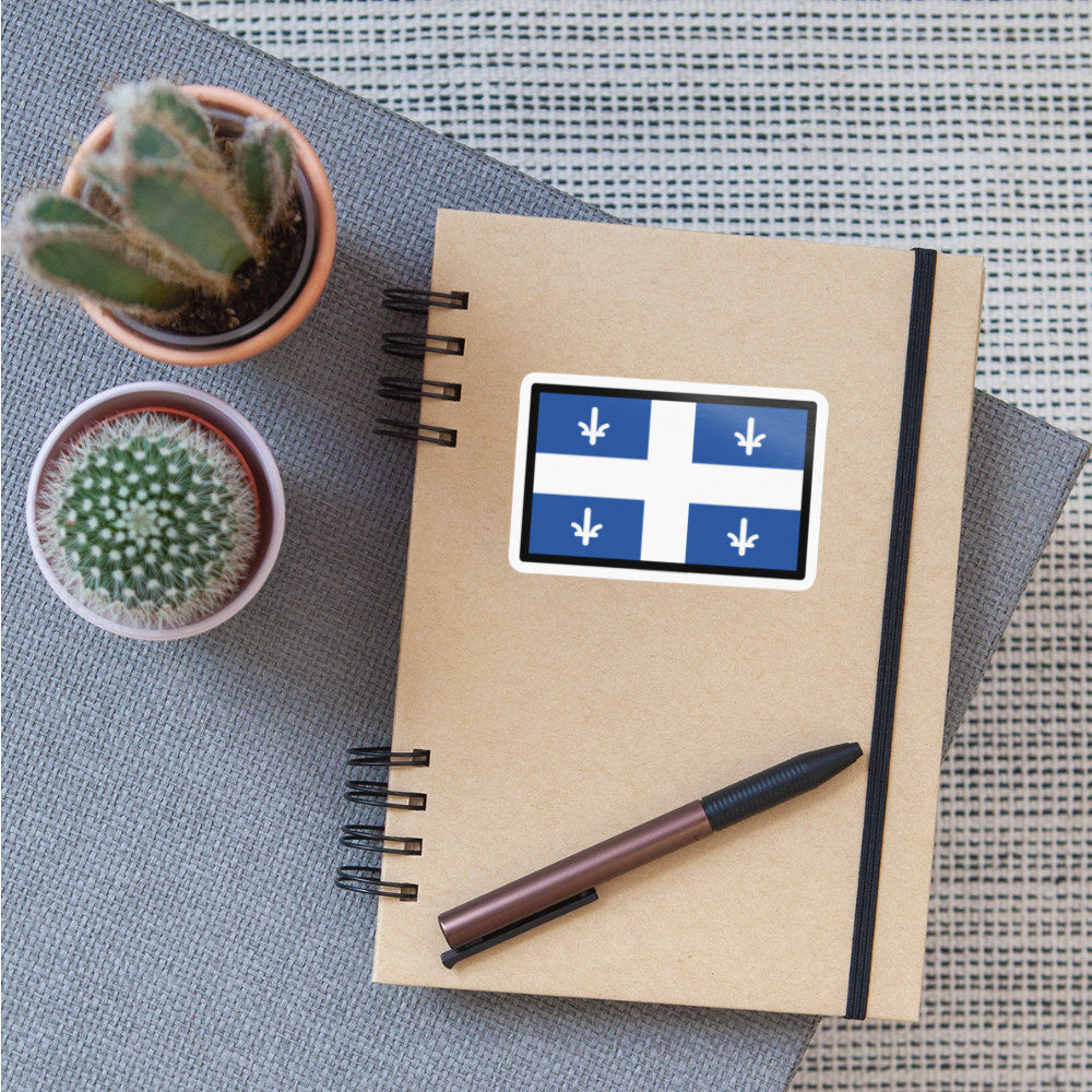 Quebec Flag Moji Sticker - Emoji.Express - white glossy