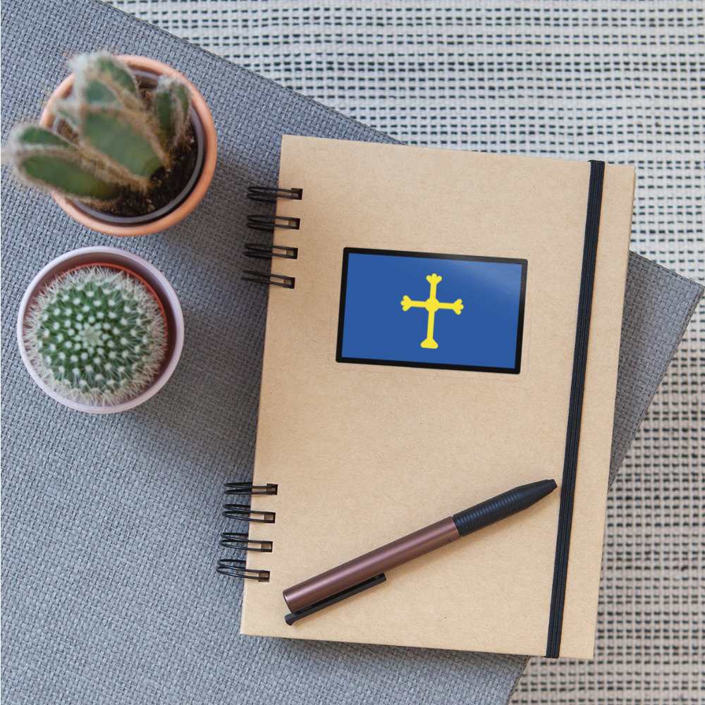 Asturian Flag Moji Sticker - Emoji.Express - transparent glossy