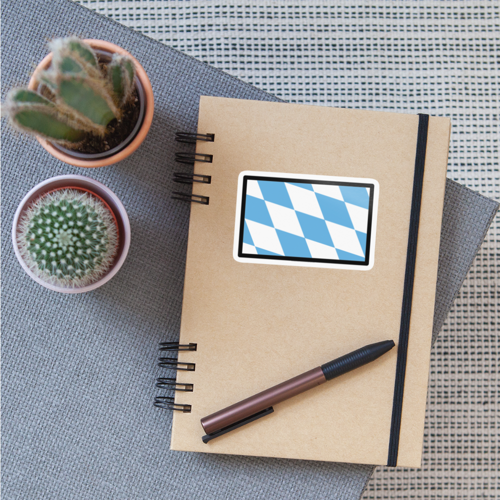 Bavaria Flag Moji Sticker - Emoji.Express - white glossy