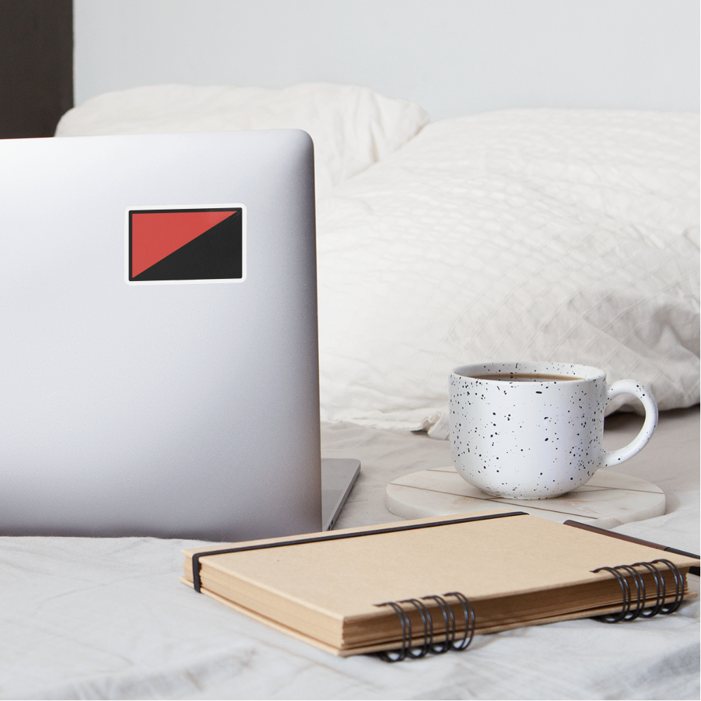 Red and Black Flag Moji Sticker - Emoji.Express - white matte