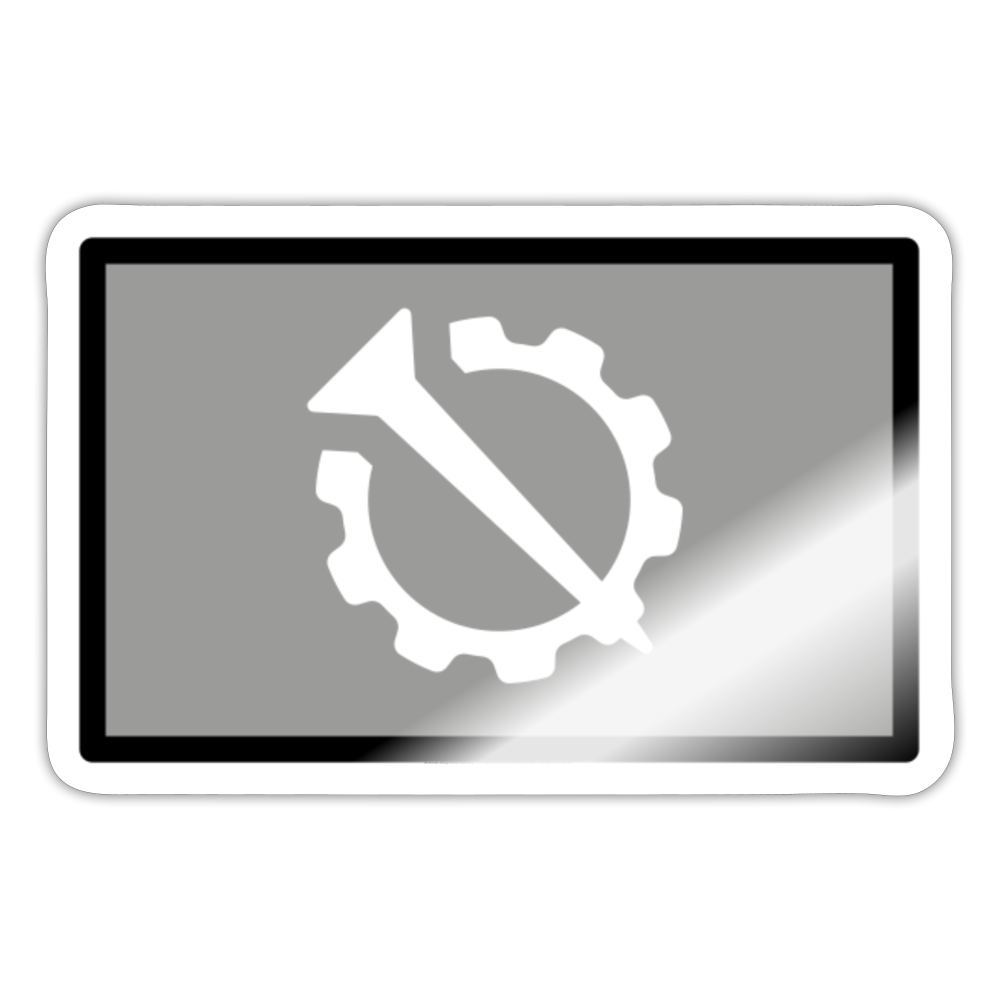 Nail and Gear Moji Sticker - Emoji.Express - white glossy