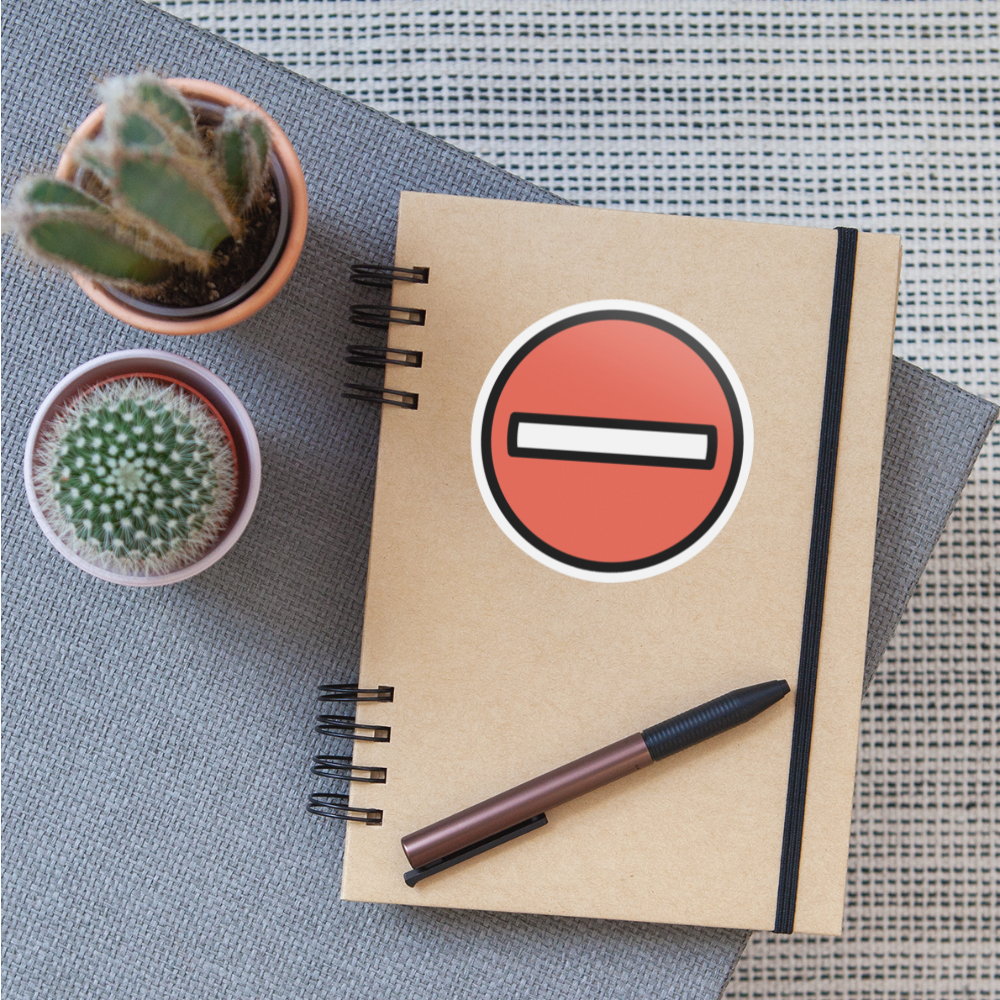 No Entry Moji Sticker - Emoji.Express - white matte