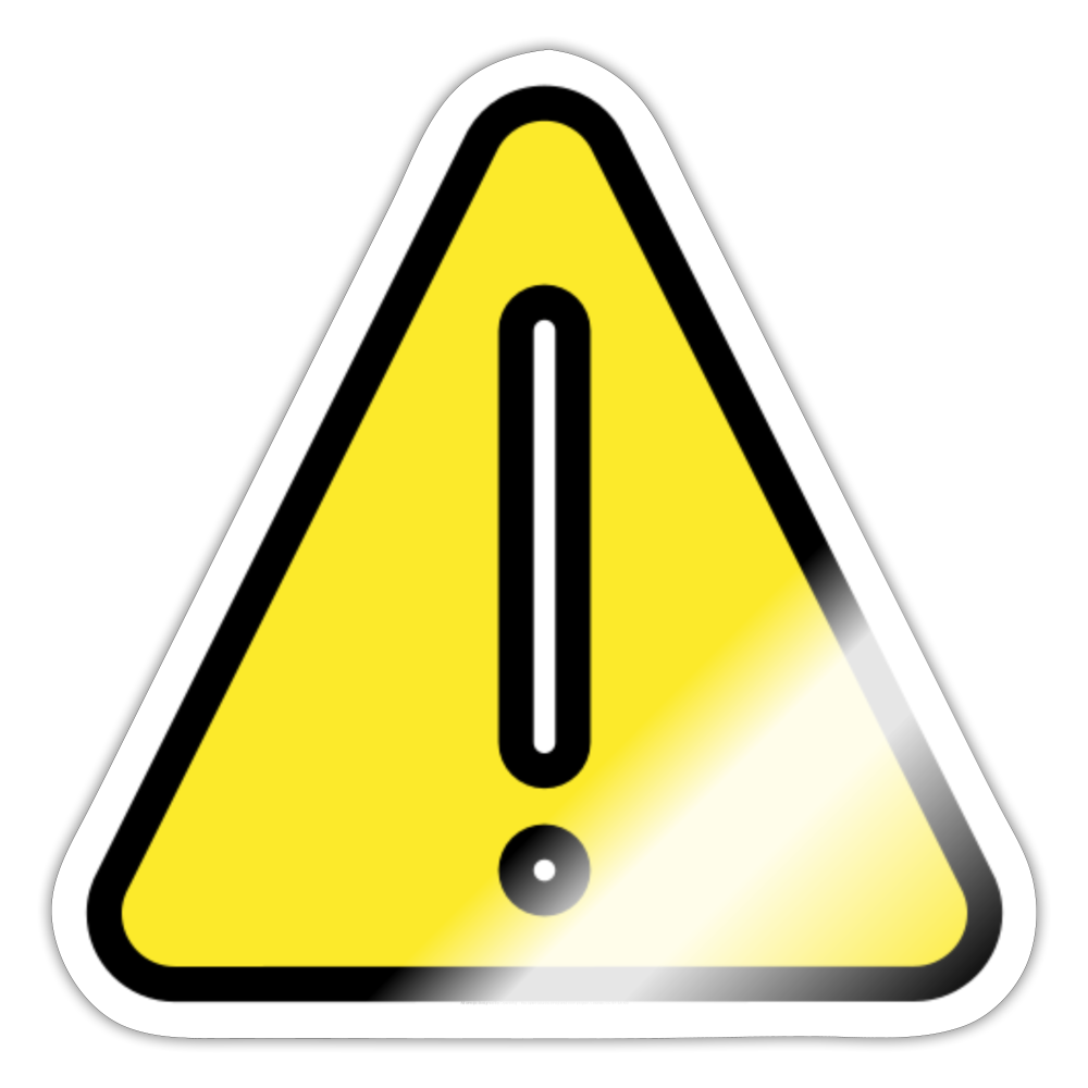 Warning Moji Sticker - Emoji.Express - white glossy