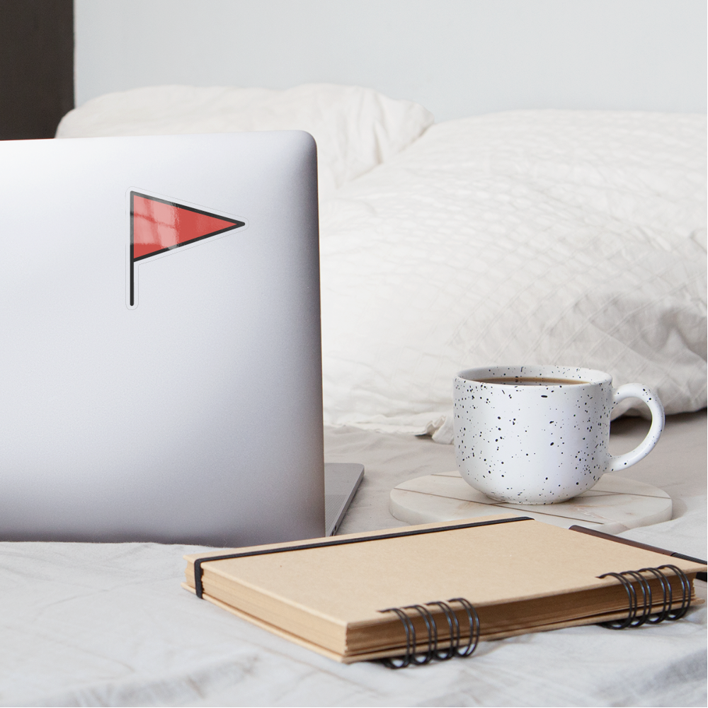 Triangular Flag Moji Sticker - Emoji.Express - transparent glossy