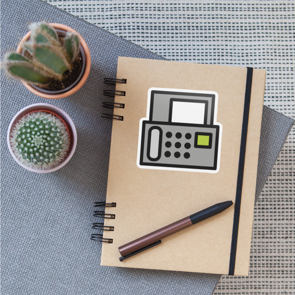 Fax Machine Moji Sticker - Emoji.Express - white matte