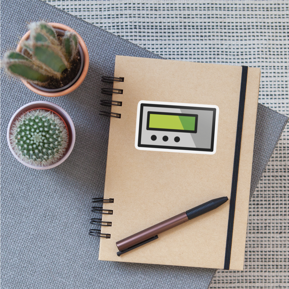 Pager Moji Sticker - Emoji.Express - white matte