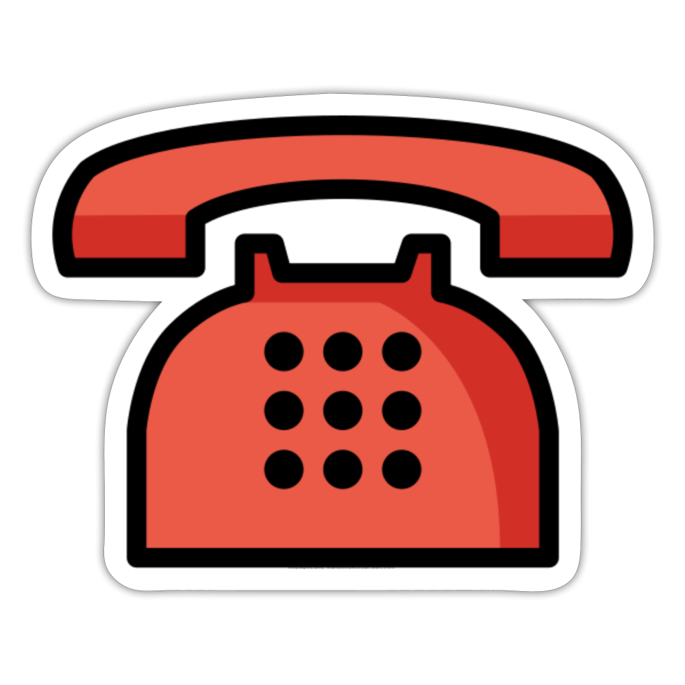 Telephone Moji Sticker - Emoji.Express - white matte
