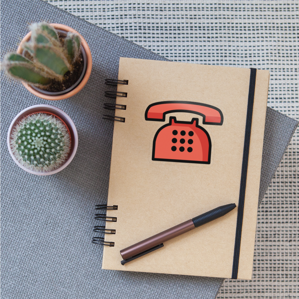 Telephone Moji Sticker - Emoji.Express - transparent glossy