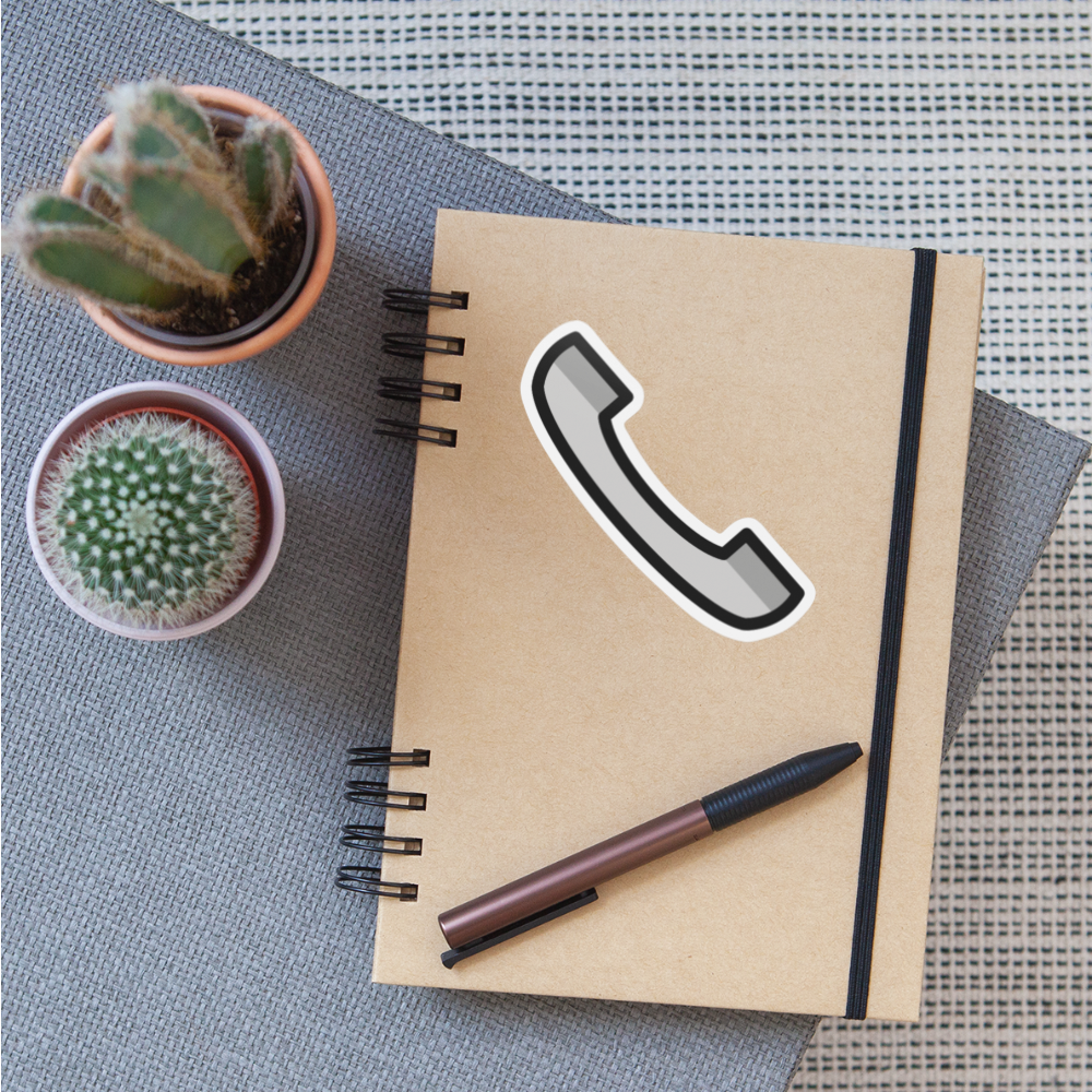Telephone Receiver Moji Sticker - Emoji.Express - white matte