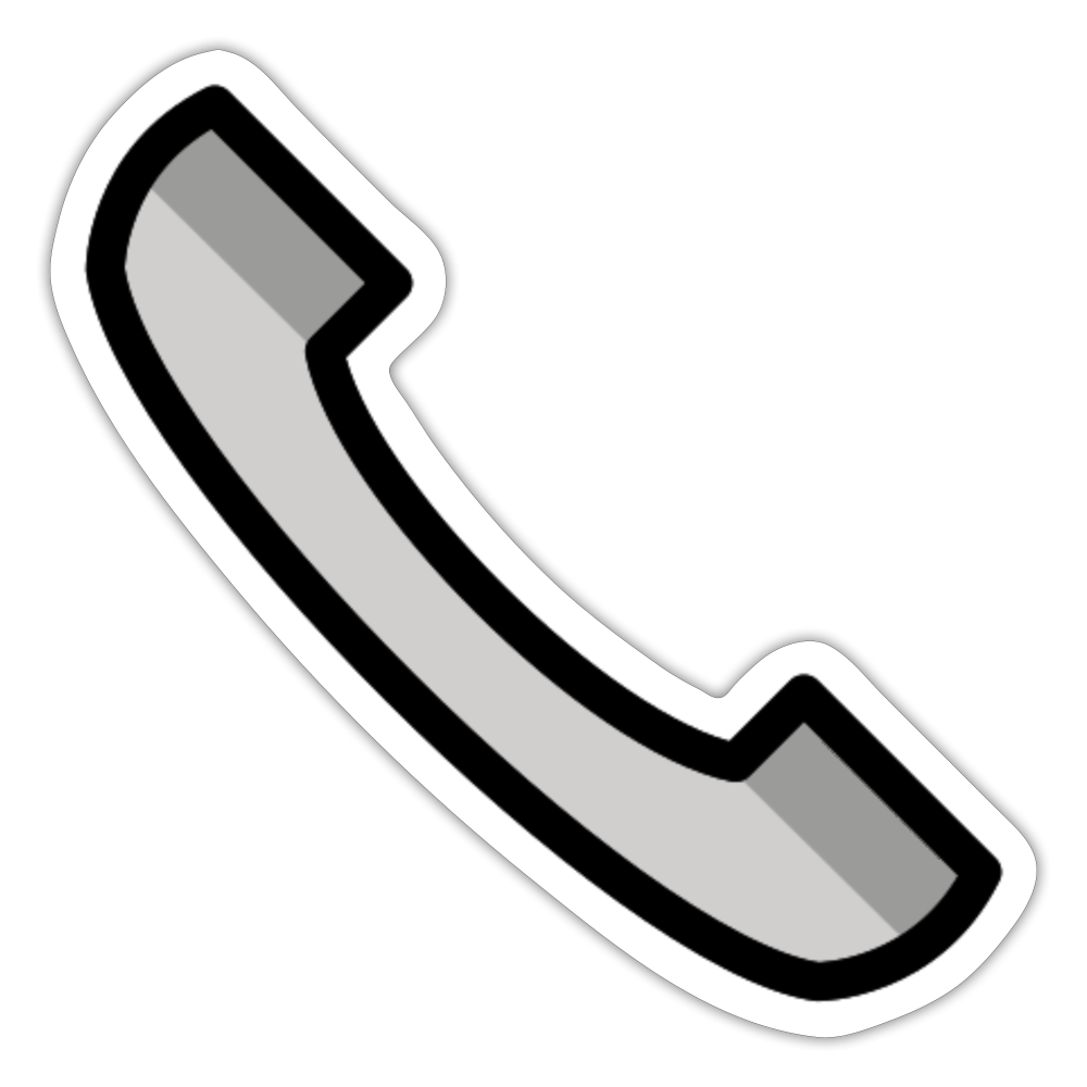 Telephone Receiver Moji Sticker - Emoji.Express - white matte