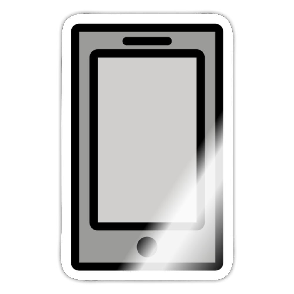 Mobile Phone Moji Sticker - Emoji.Express - white glossy