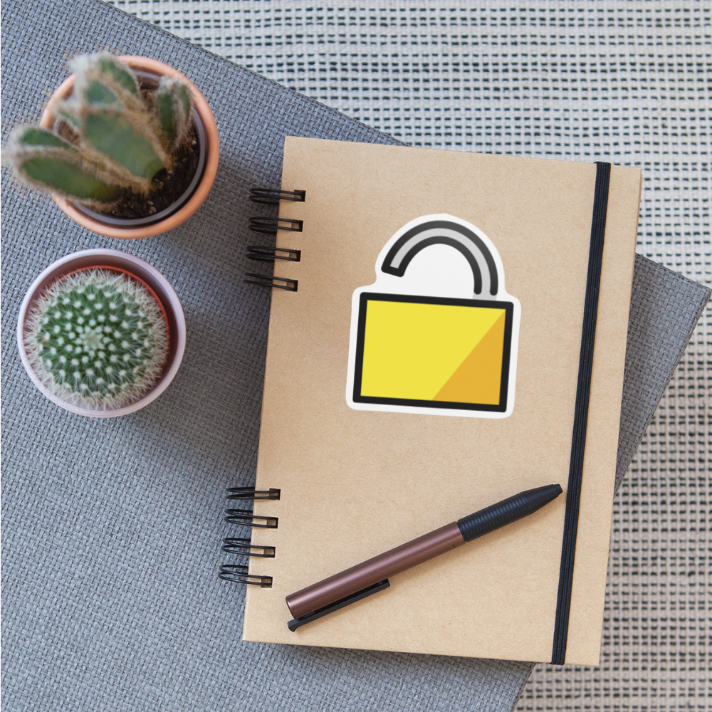 Unlocked Moji Sticker - Emoji.Express - white matte