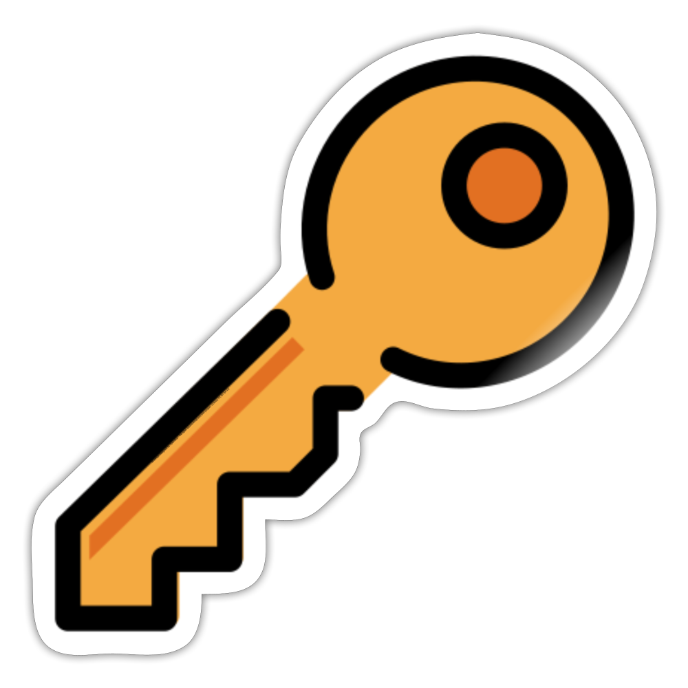 Key Moji Sticker - Emoji.Express - white glossy