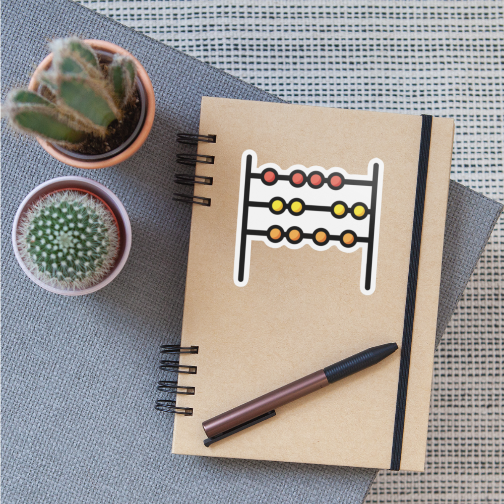 Abacus Moji Sticker - Emoji.Express - white matte