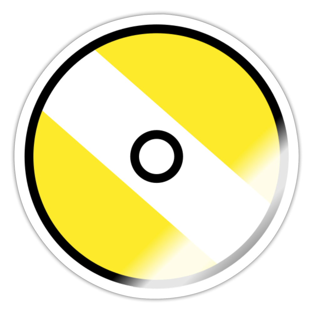 DVD Moji Sticker - Emoji.Express - white glossy