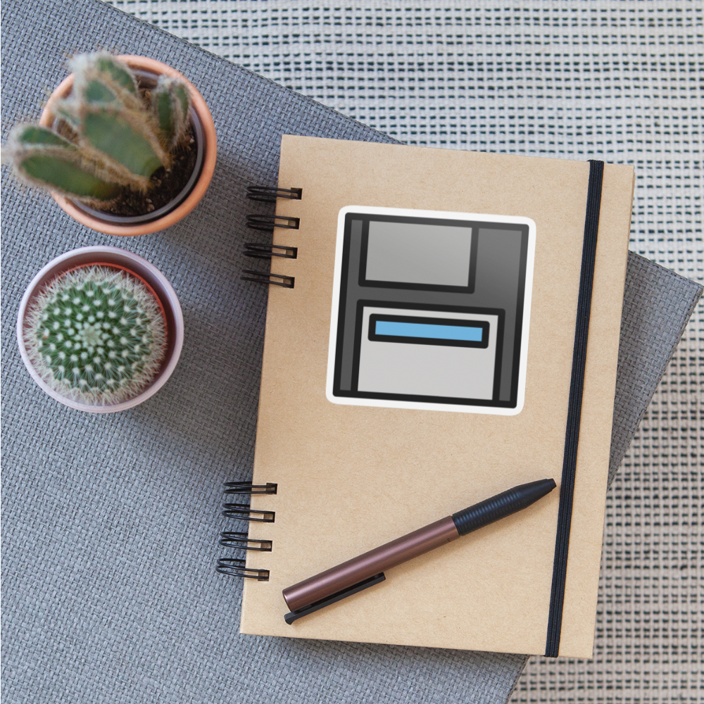 Floppy Disk Moji Sticker - Emoji.Express - white matte
