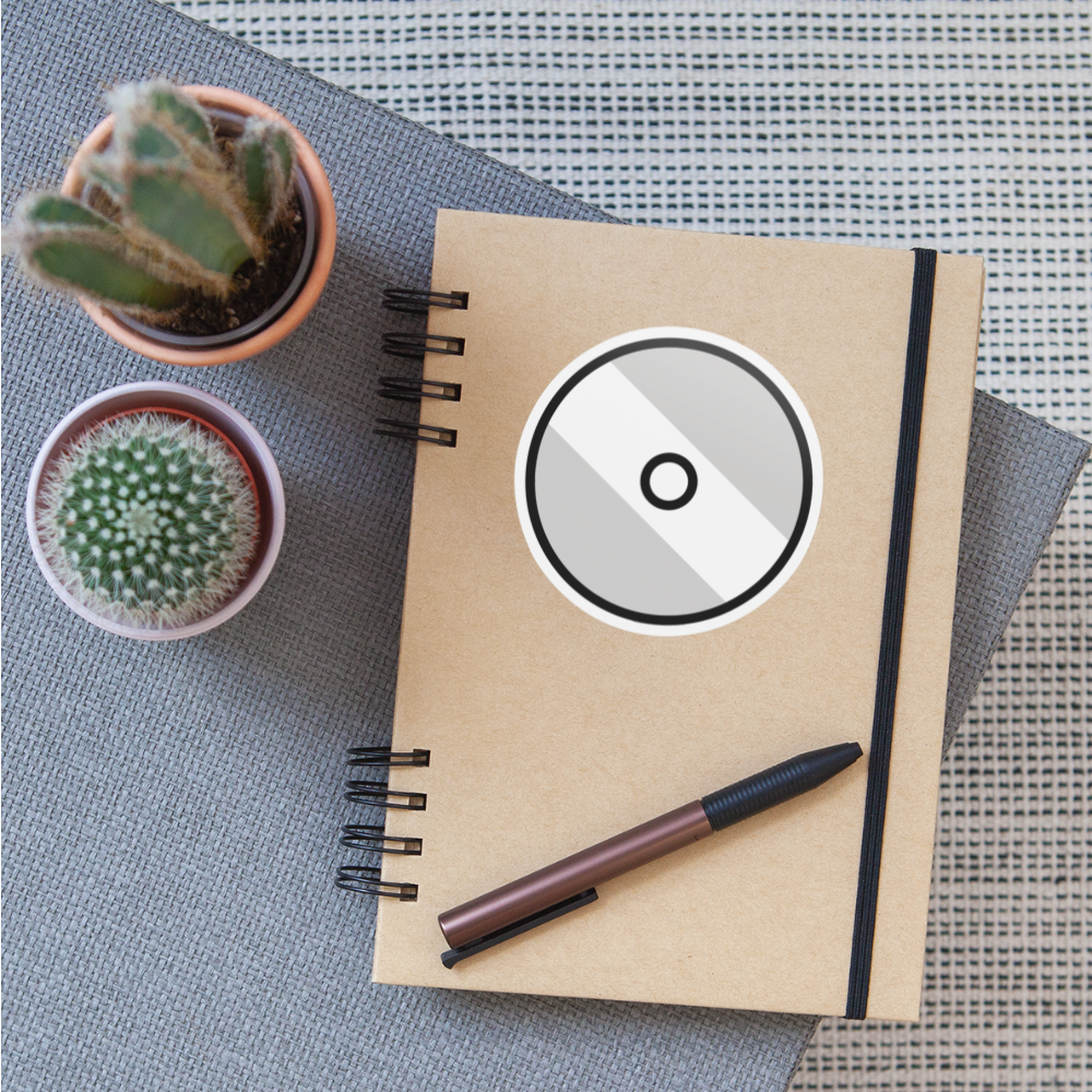 Optical Disk Moji Sticker - Emoji.Express - white matte