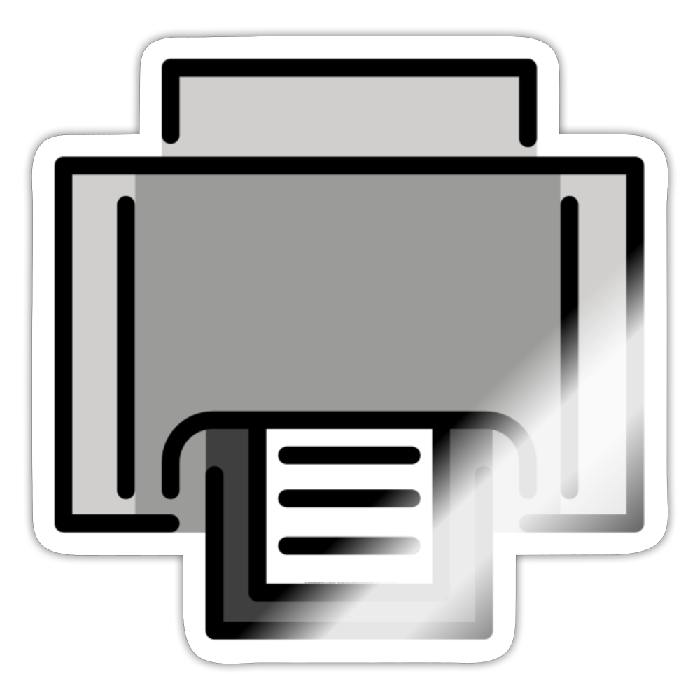 Printer Moji Sticker - Emoji.Express - white glossy