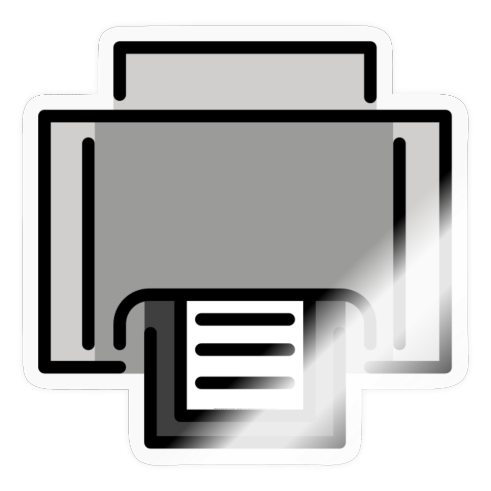 Printer Moji Sticker - Emoji.Express - transparent glossy
